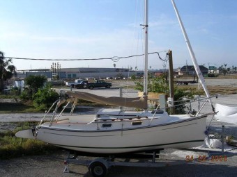 Com-Pac Eclipse on trailer at Gulf Island Sails - Photo of Com-Pac Eclipse sail boat