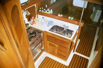 Com-Pac 35 down the companionway - Photo of Com-Pac 35 sail boat